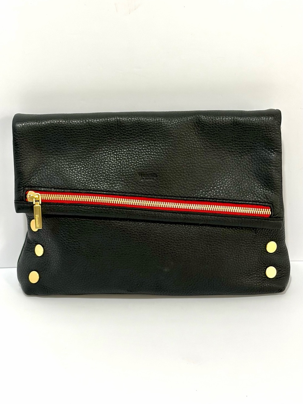 Hammitt VIP Large Crossbody Bag In Black Leather With Brushed Gold Hardware - Picture 3 of 12
